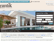 Tablet Screenshot of cantikbalivillas.com